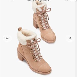 Kate Spade Tan Fur Ankle Booties